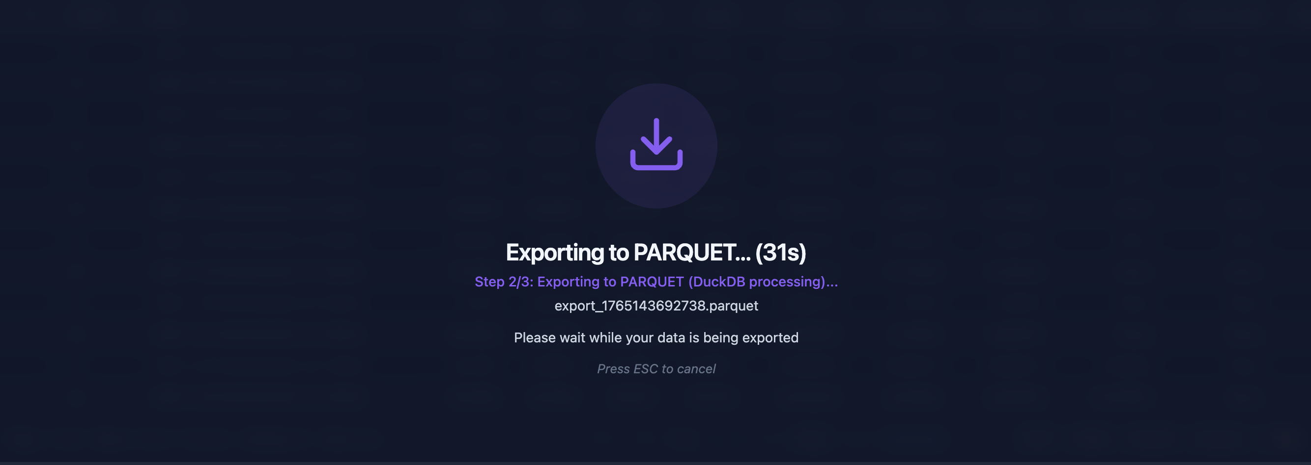 Export to Parquet